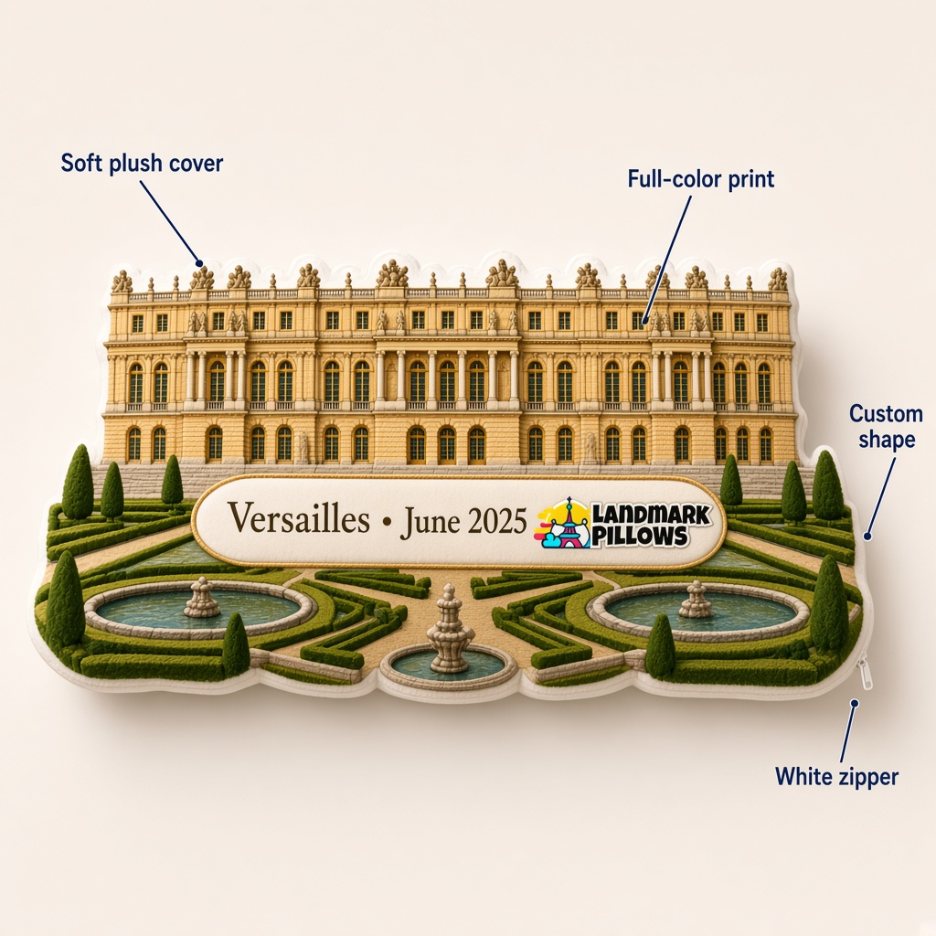 Palace of Versailles Pillow features