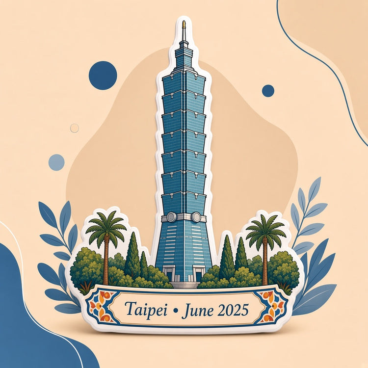 Illustrated taipei landmark pillow collection — travel keepsakes