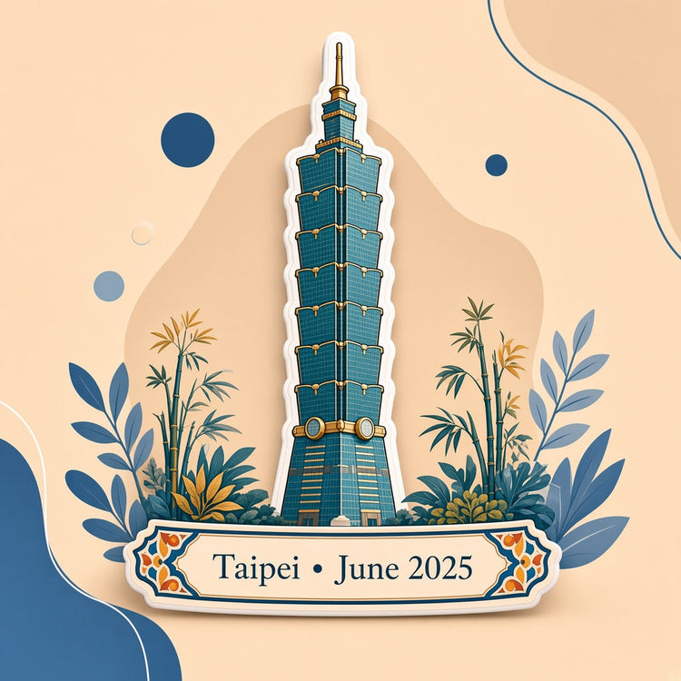 Illustrated taiwan landmark pillow collection — travel keepsakes