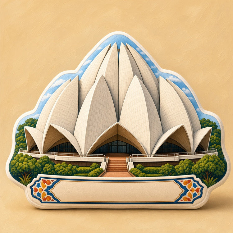 Illustrated delhi landmark pillow collection — travel keepsakes
