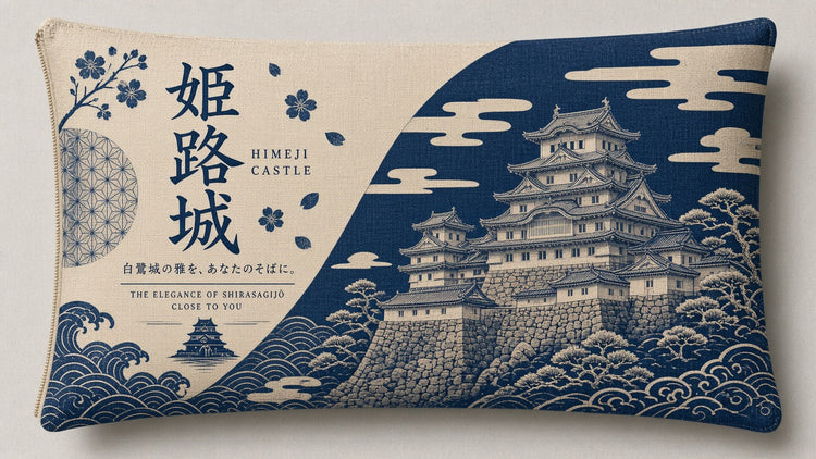 Illustrated himeji landmark pillow collection — travel keepsakes