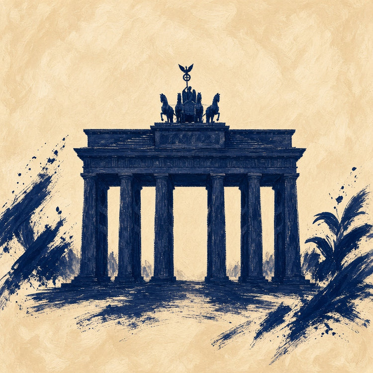 Illustrated Berlin landmark pillow collection — city travel keepsakes