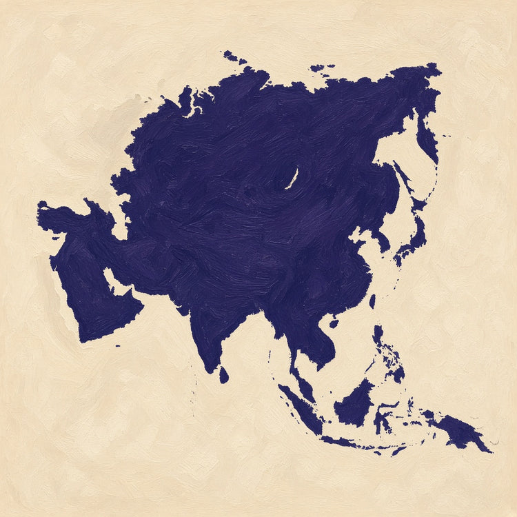 Illustrated Asia landmark pillow collection — continent travel keepsakes