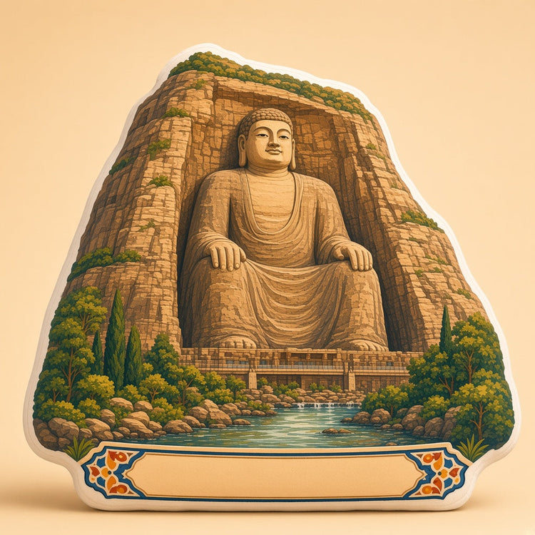 Illustrated leshan landmark pillow collection â€” travel keepsakes