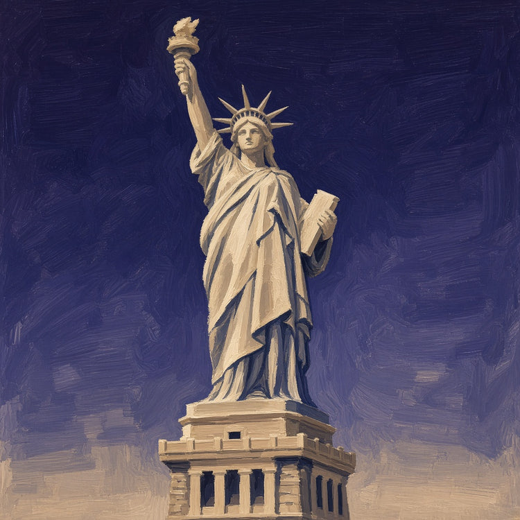 Illustrated United States landmark pillow collection — country travel keepsakes