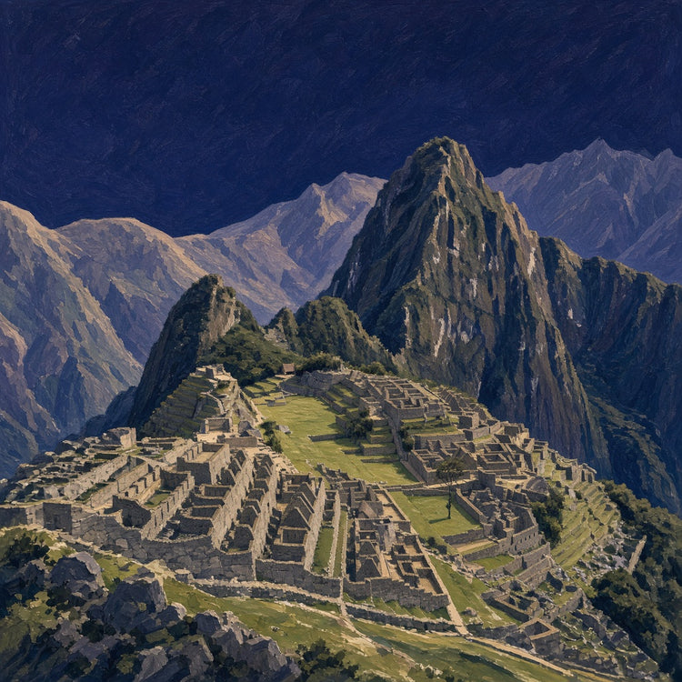 Illustrated Peru landmark pillow collection — country travel keepsakes