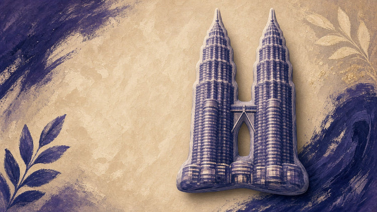 Illustrated malaysia landmark pillow collection — travel keepsakes