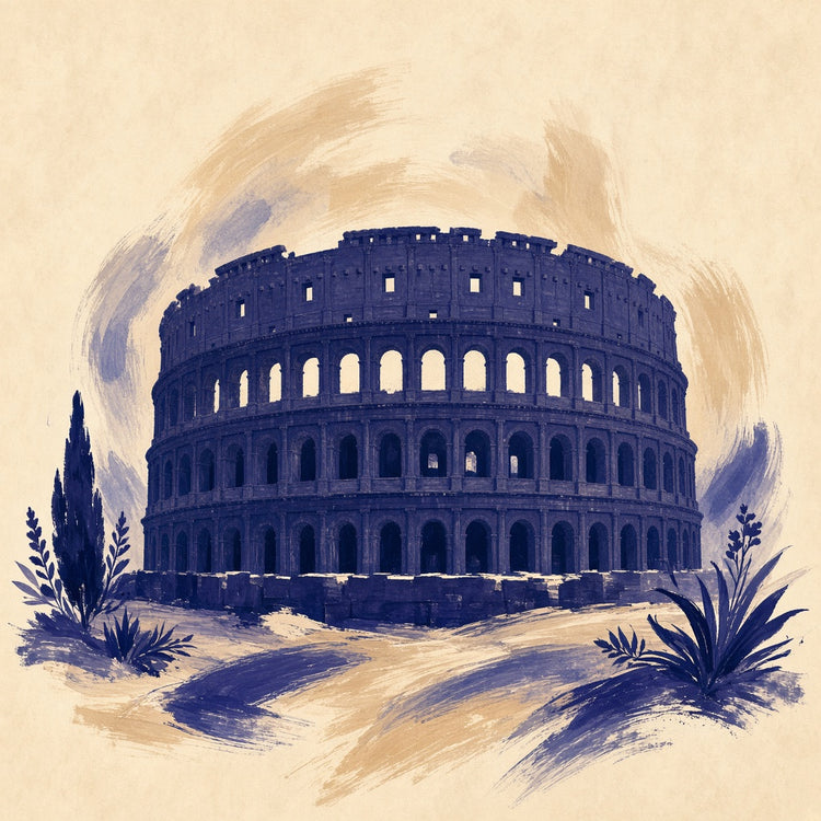Illustrated Rome landmark pillow collection — city travel keepsakes