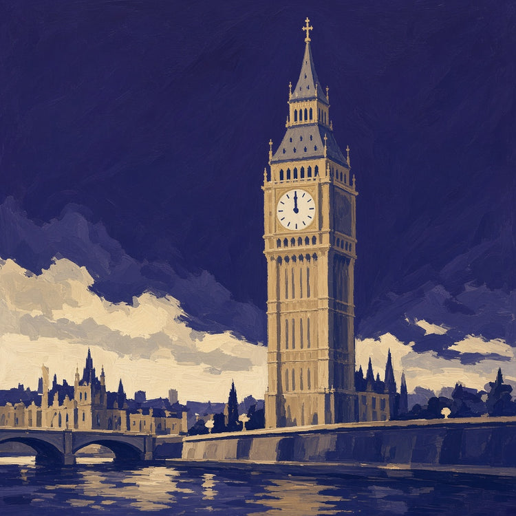 Illustrated London landmark pillow collection — city travel keepsakes
