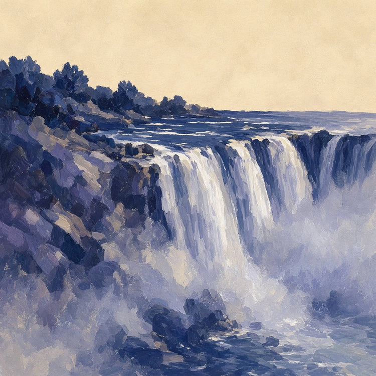 Illustrated Niagara Falls landmark pillow collection — city travel keepsakes