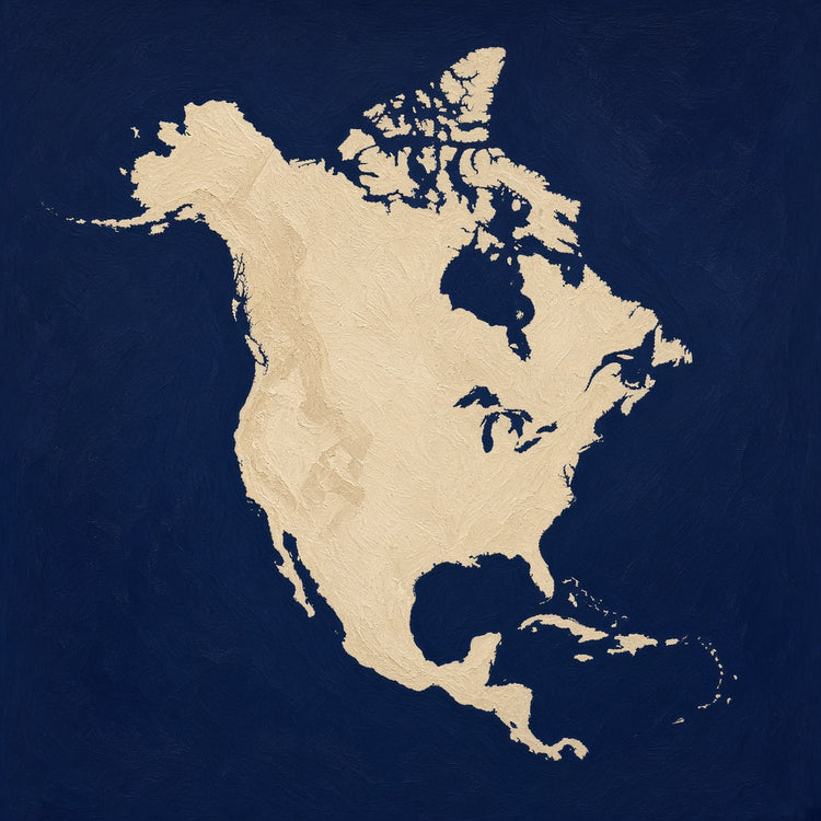 Illustrated North America landmark pillow collection — continent travel keepsakes
