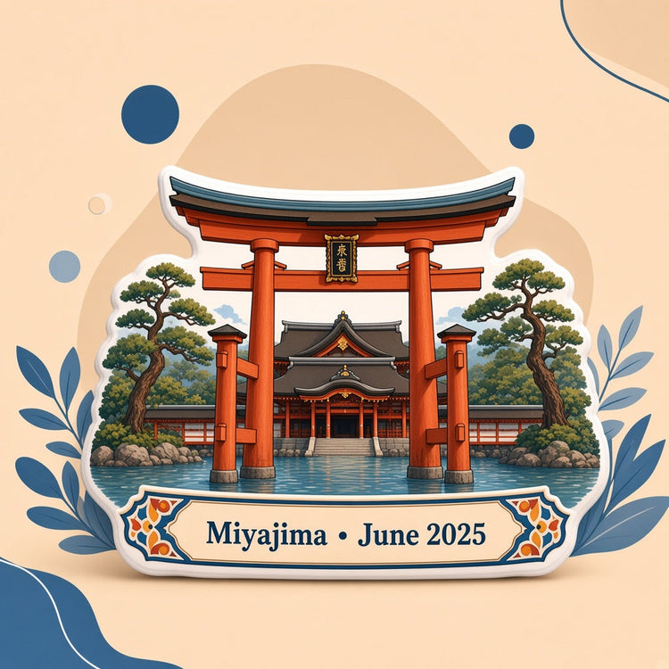 Illustrated miyajima landmark pillow collection — travel keepsakes