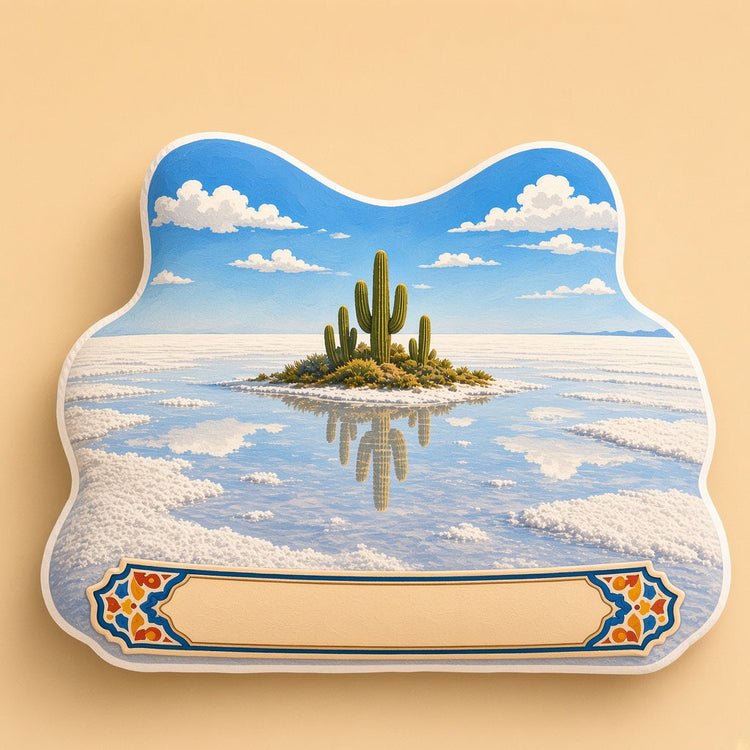 Illustrated bolivia landmark pillow collection â€” travel keepsakes