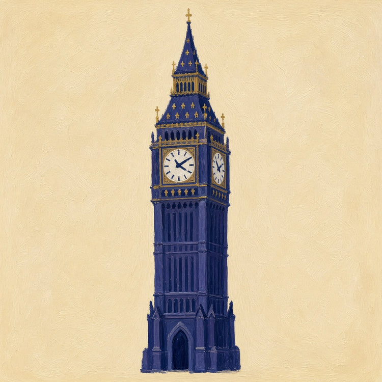 Illustrated United Kingdom landmark pillow collection — country travel keepsakes