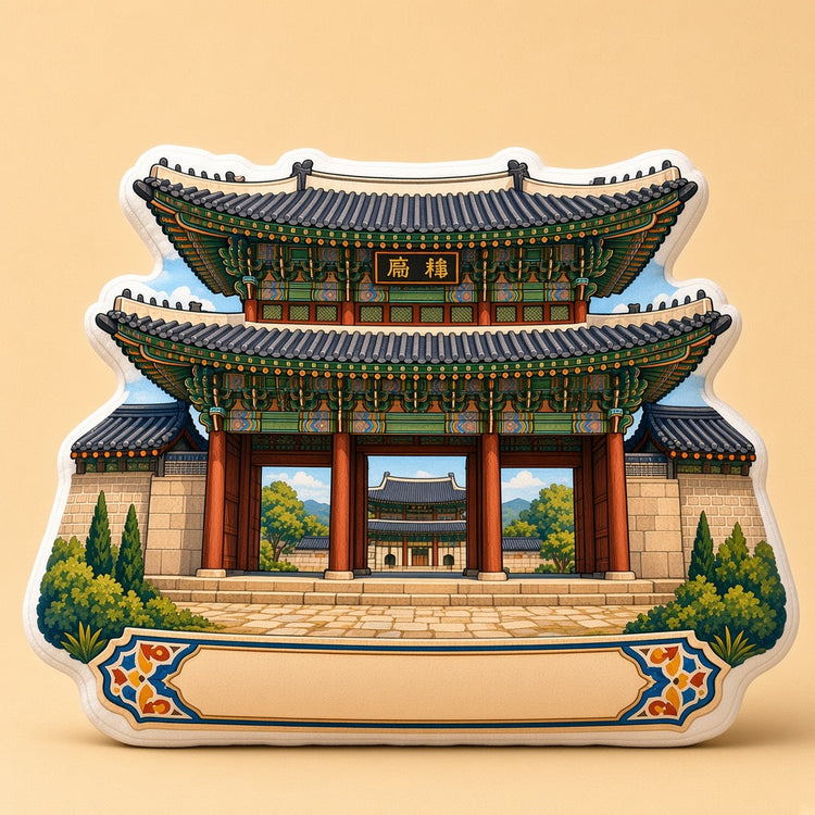 Illustrated seoul landmark pillow collection â€” travel keepsakes