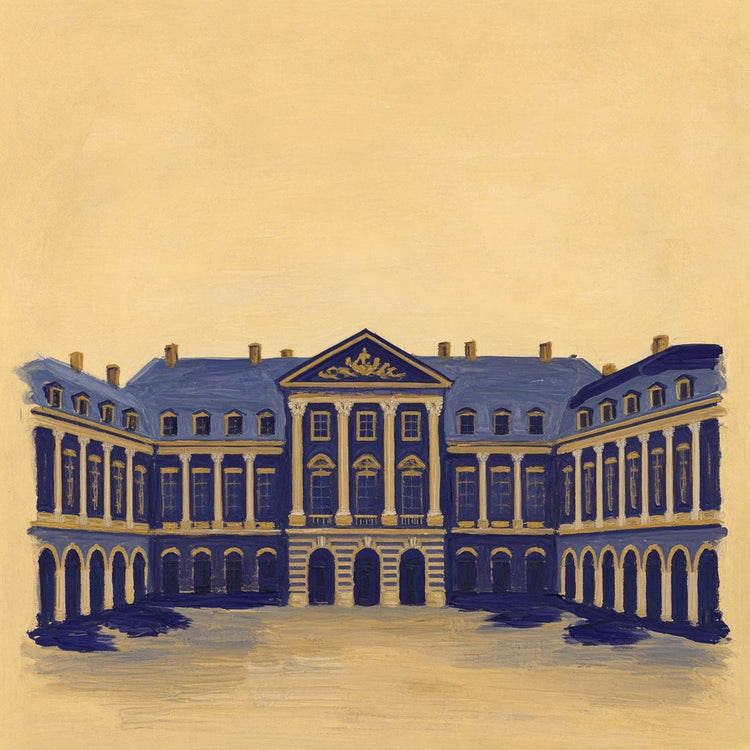 Illustrated Versailles landmark pillow collection — city travel keepsakes