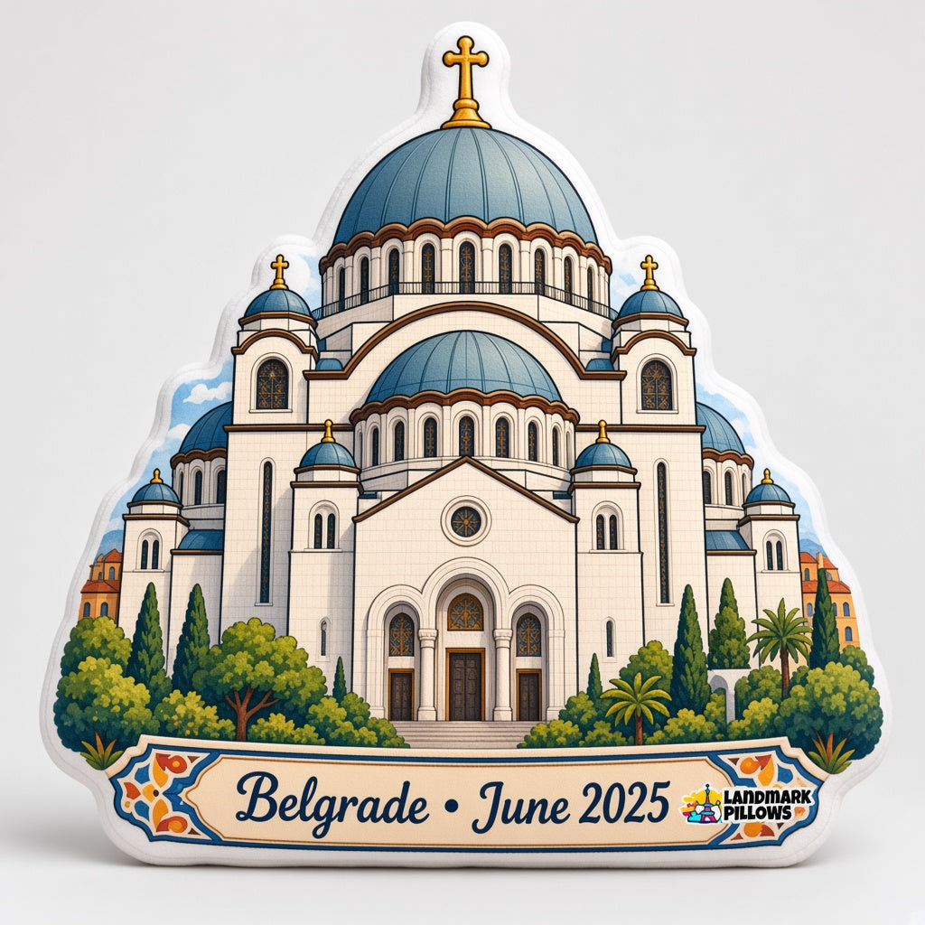 Church of Saint Sava Pillow — hero product image