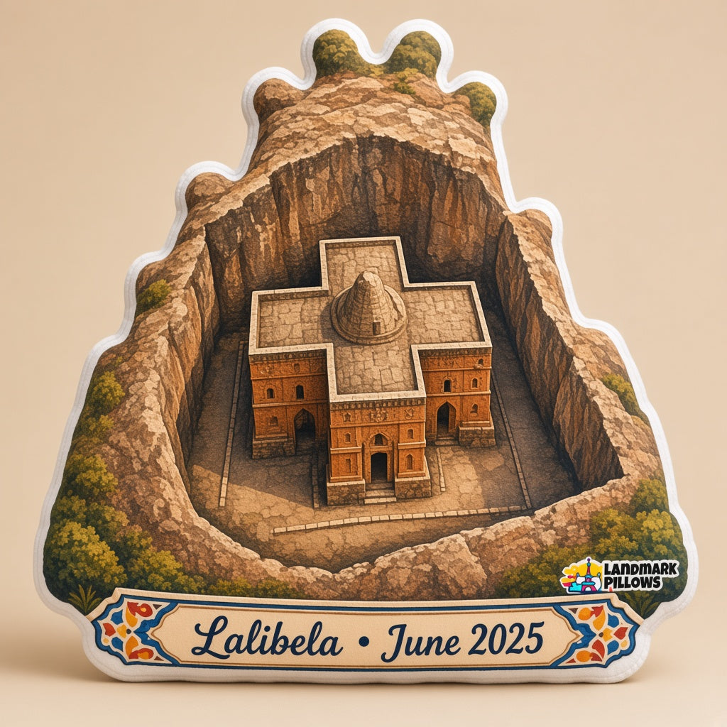 Lalibela Churches Pillow â€” hero product image