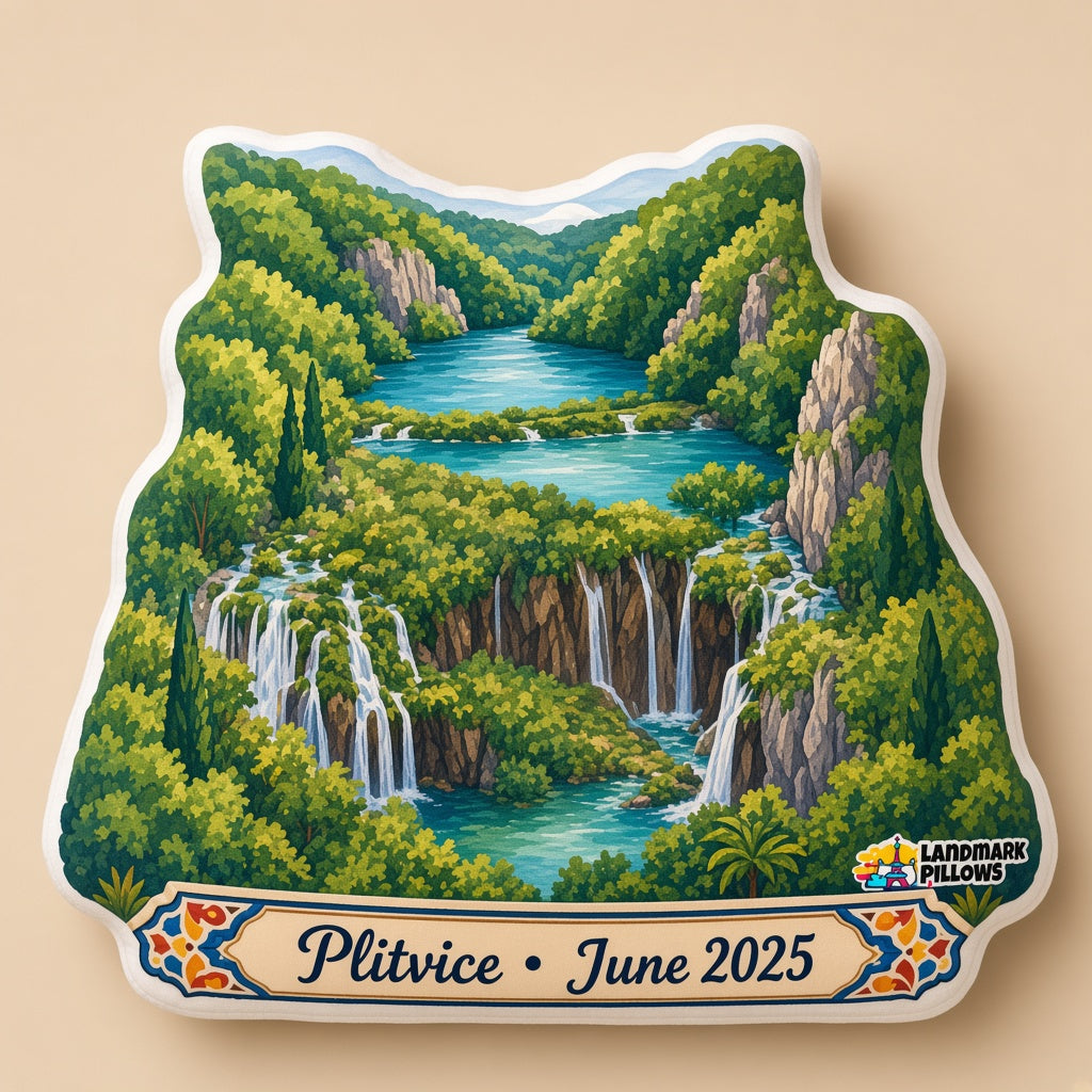 Plitvice Lakes Pillow â€” hero product image