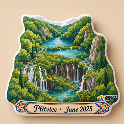 Plitvice Lakes Pillow â€” hero product image