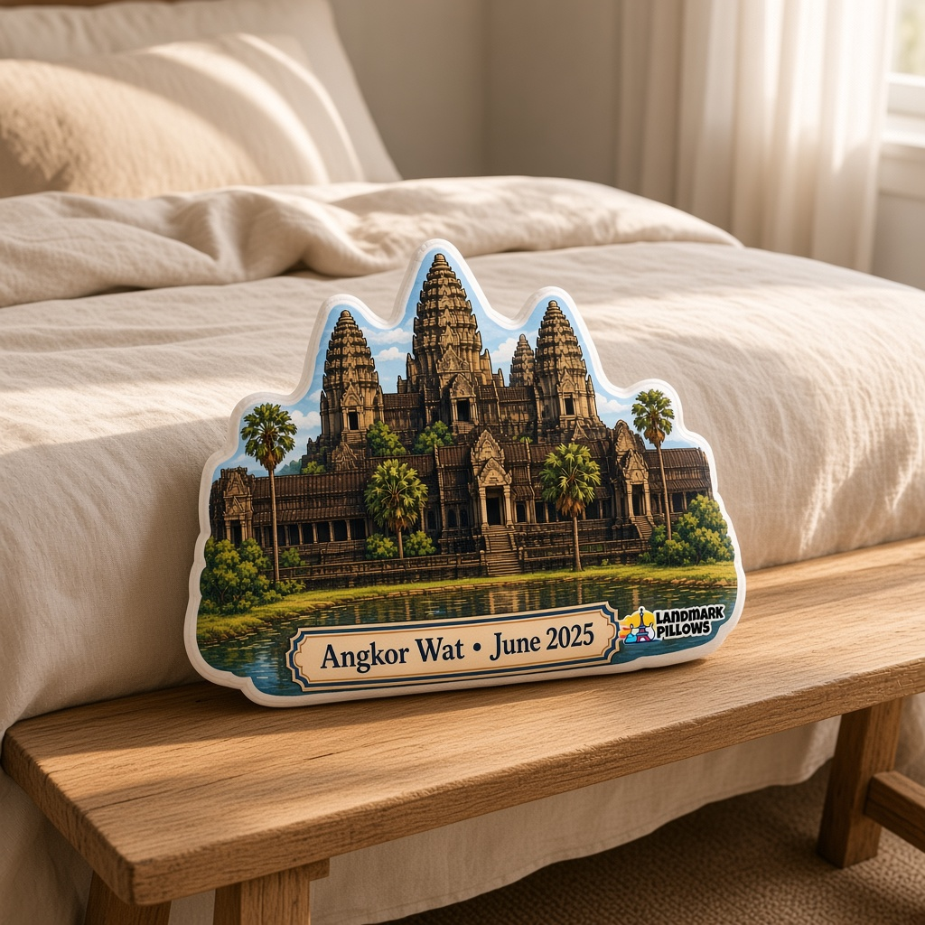 Angkor Wat Pillow at home