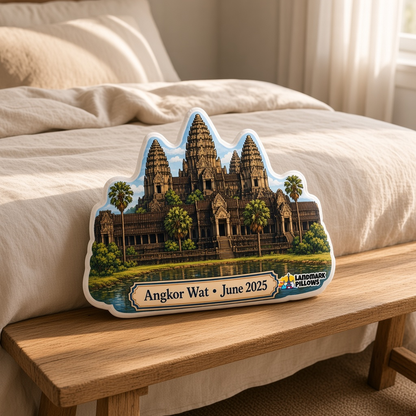 Angkor Wat Pillow at home