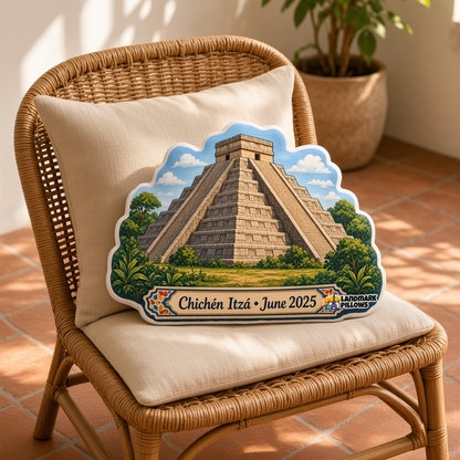 Chichén Itzá Pillow at home