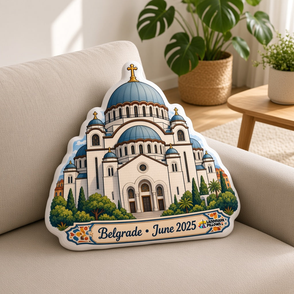 Church of Saint Sava Pillow — home lifestyle