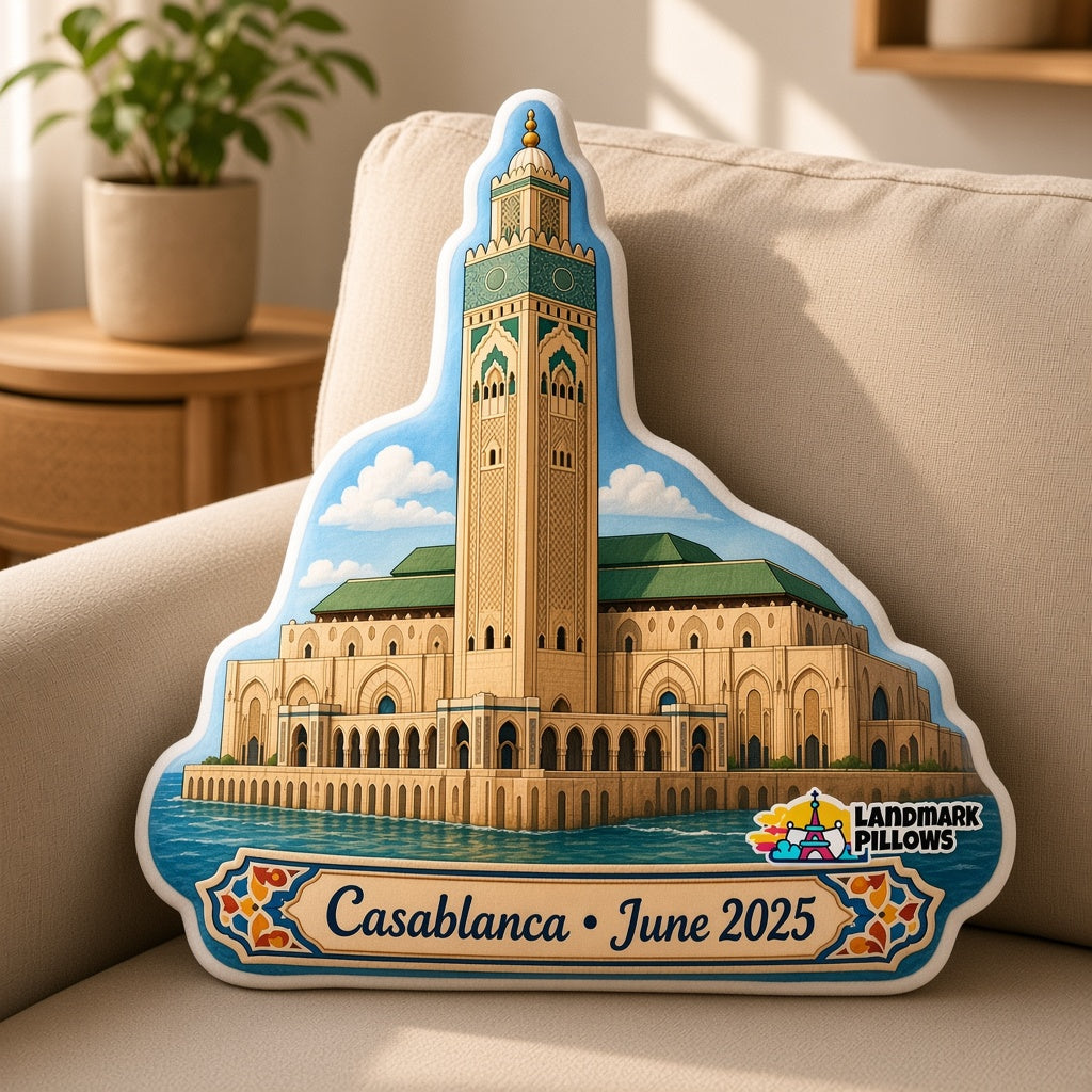 Hassan II Mosque Pillow — home lifestyle