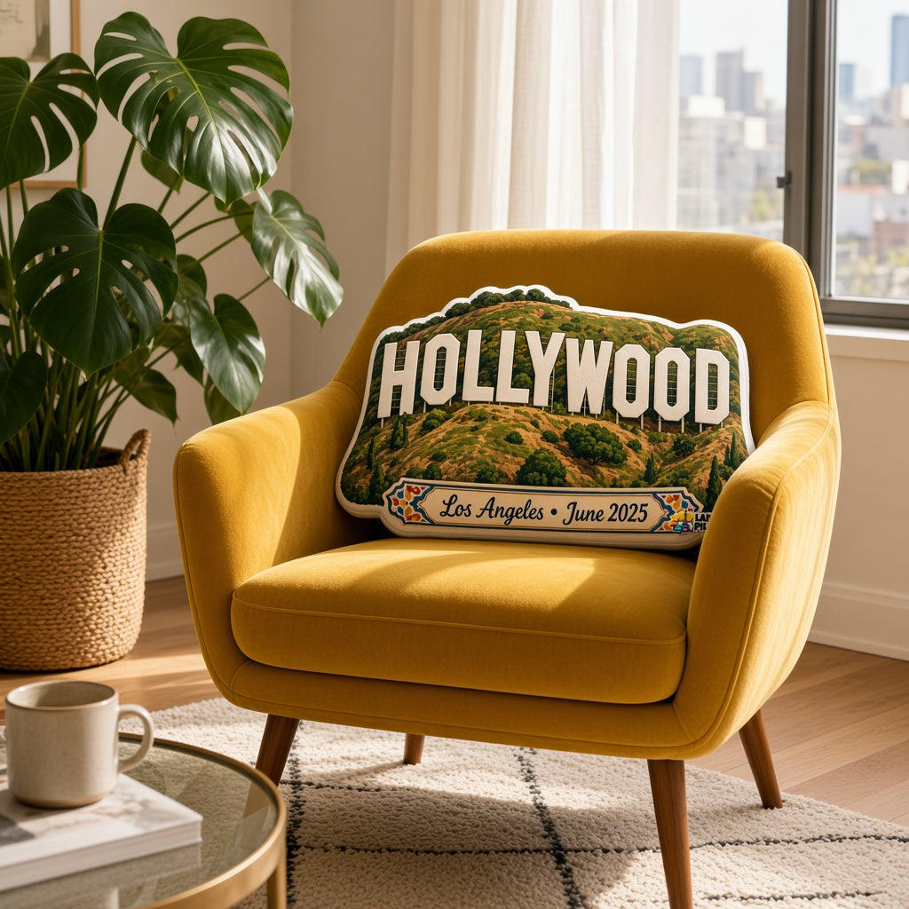 Hollywood Sign Pillow — home lifestyle