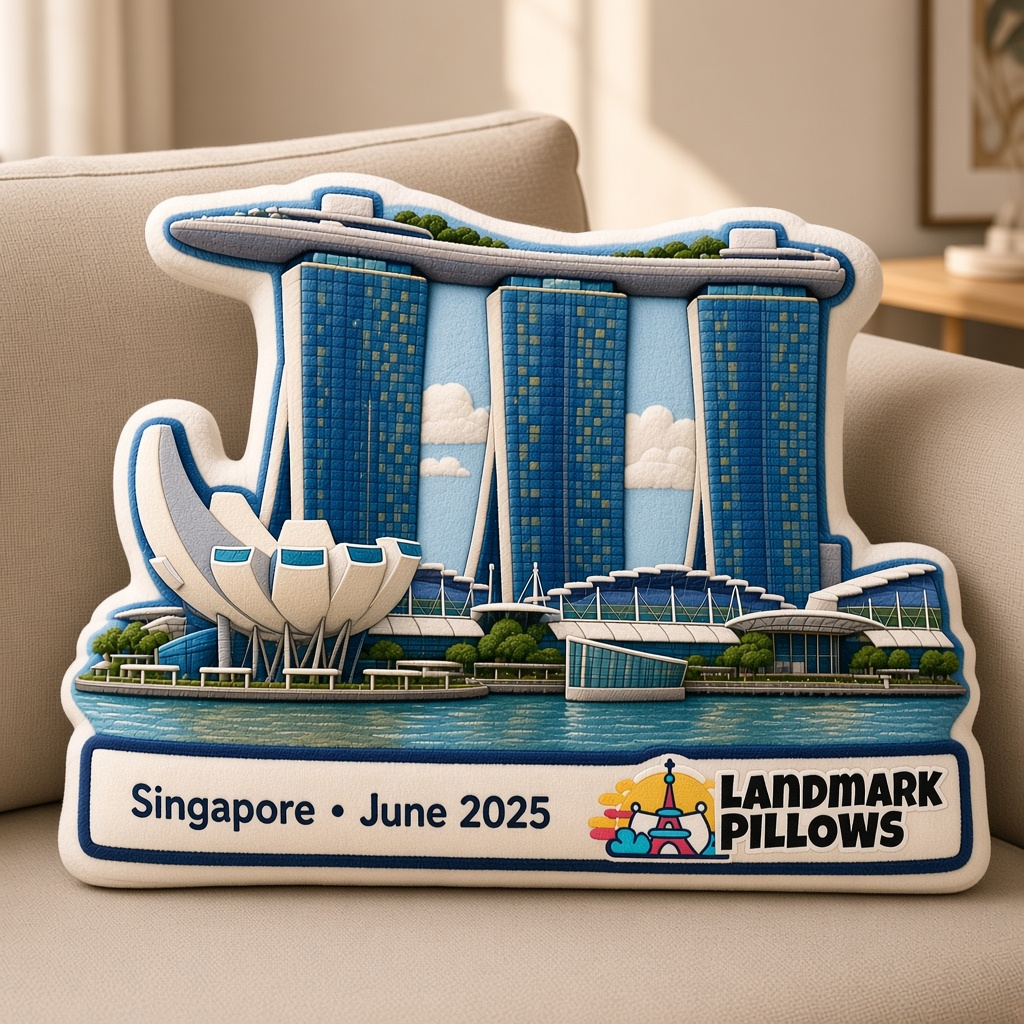 Marina Bay Sands Pillow at home