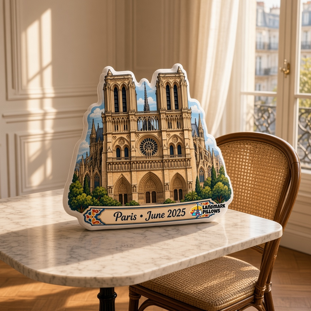 Notre-Dame Pillow at home