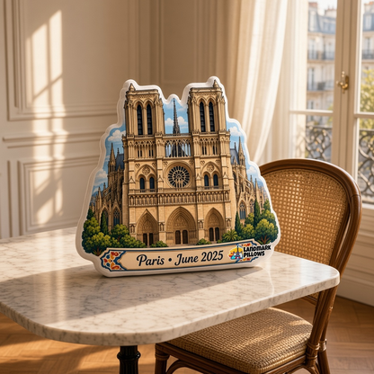 Notre-Dame Pillow at home