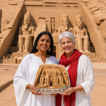 Abu Simbel Pillow — travel couple
