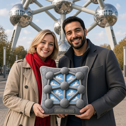 Atomium Pillow — travel couple