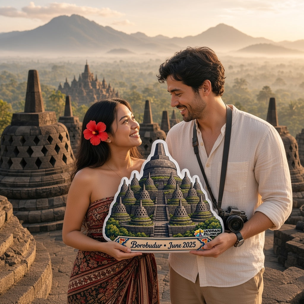 Borobudur Pillow — travel couple