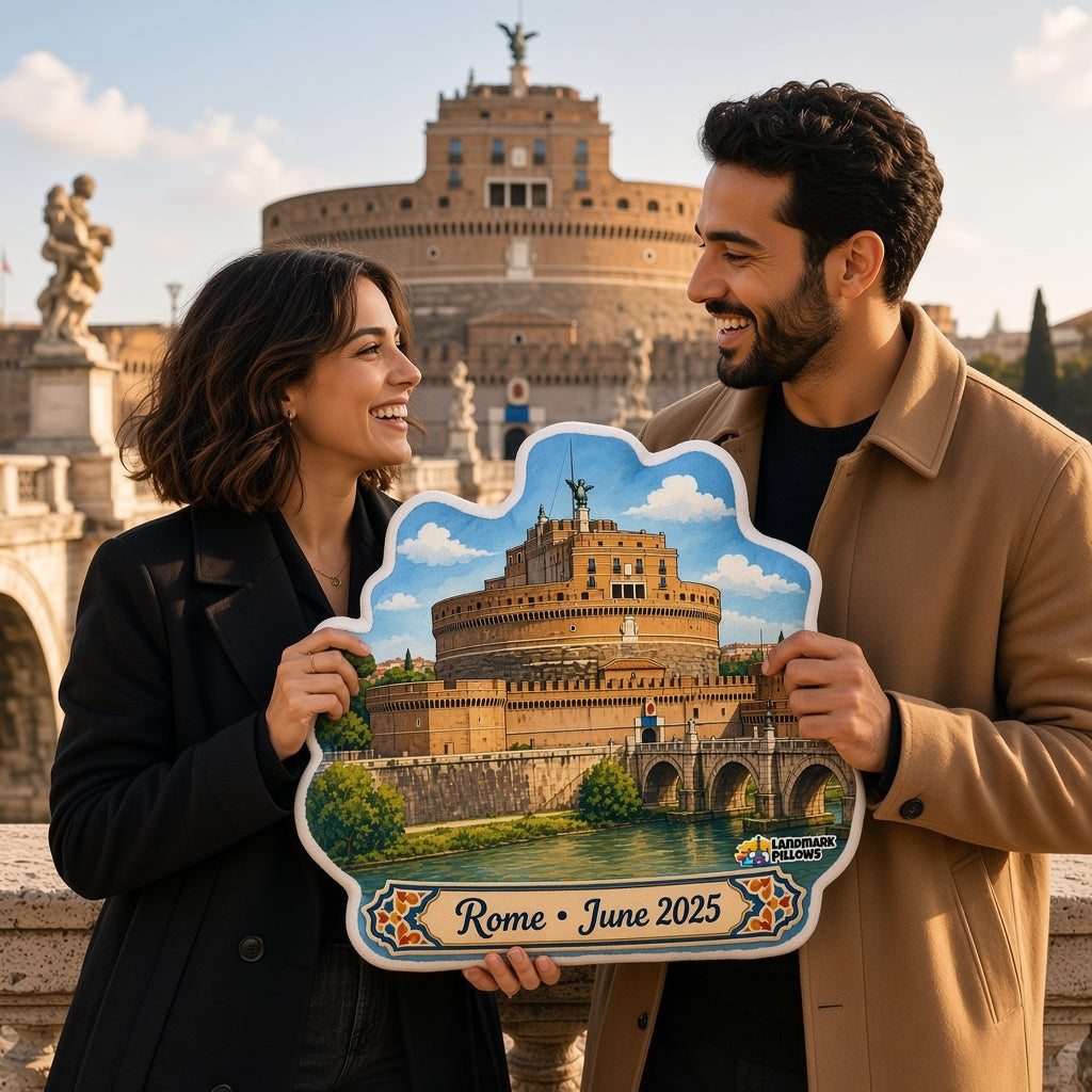 Castel Sant'Angelo Pillow â€” travel couple