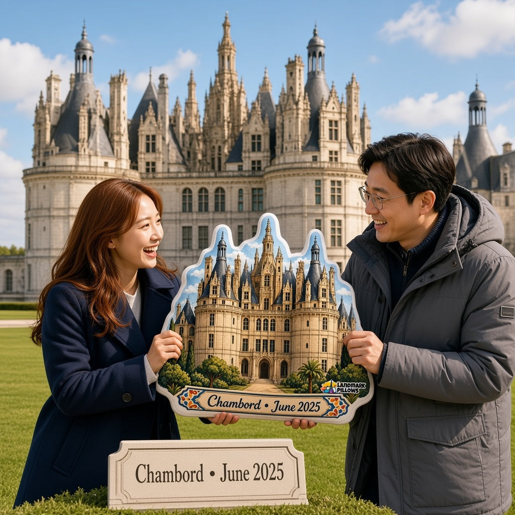Château de Chambord Pillow — travel couple