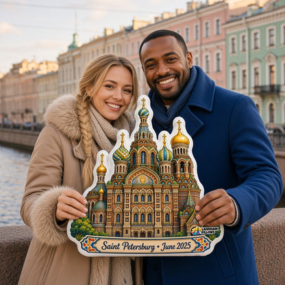 Church of the Savior on Spilled Blood Pillow — travel couple