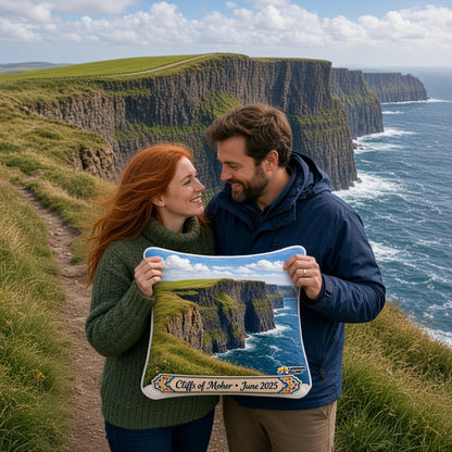 Cliffs of Moher Pillow — travel couple