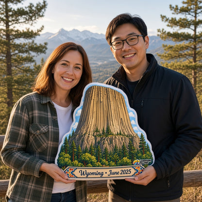 Devils Tower Pillow â€” travel couple
