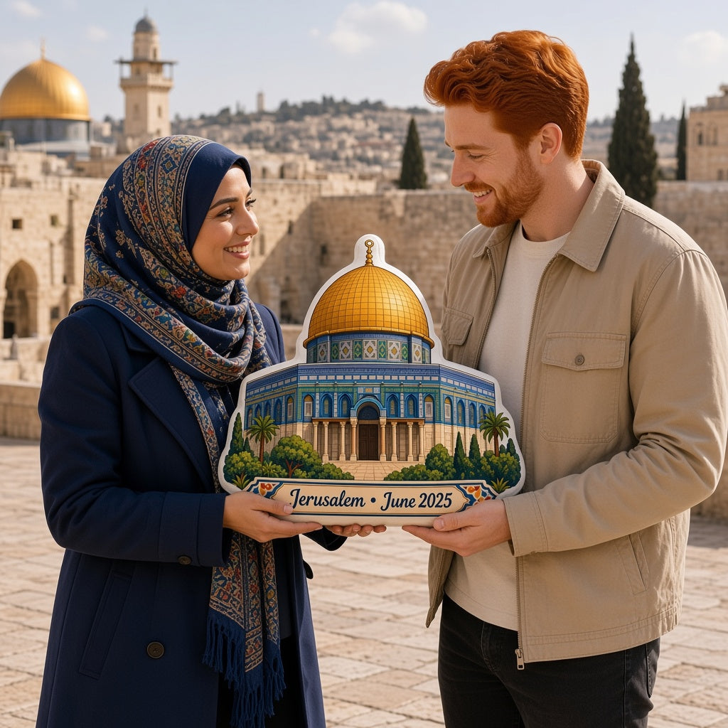 Dome of the Rock Pillow — travel couple