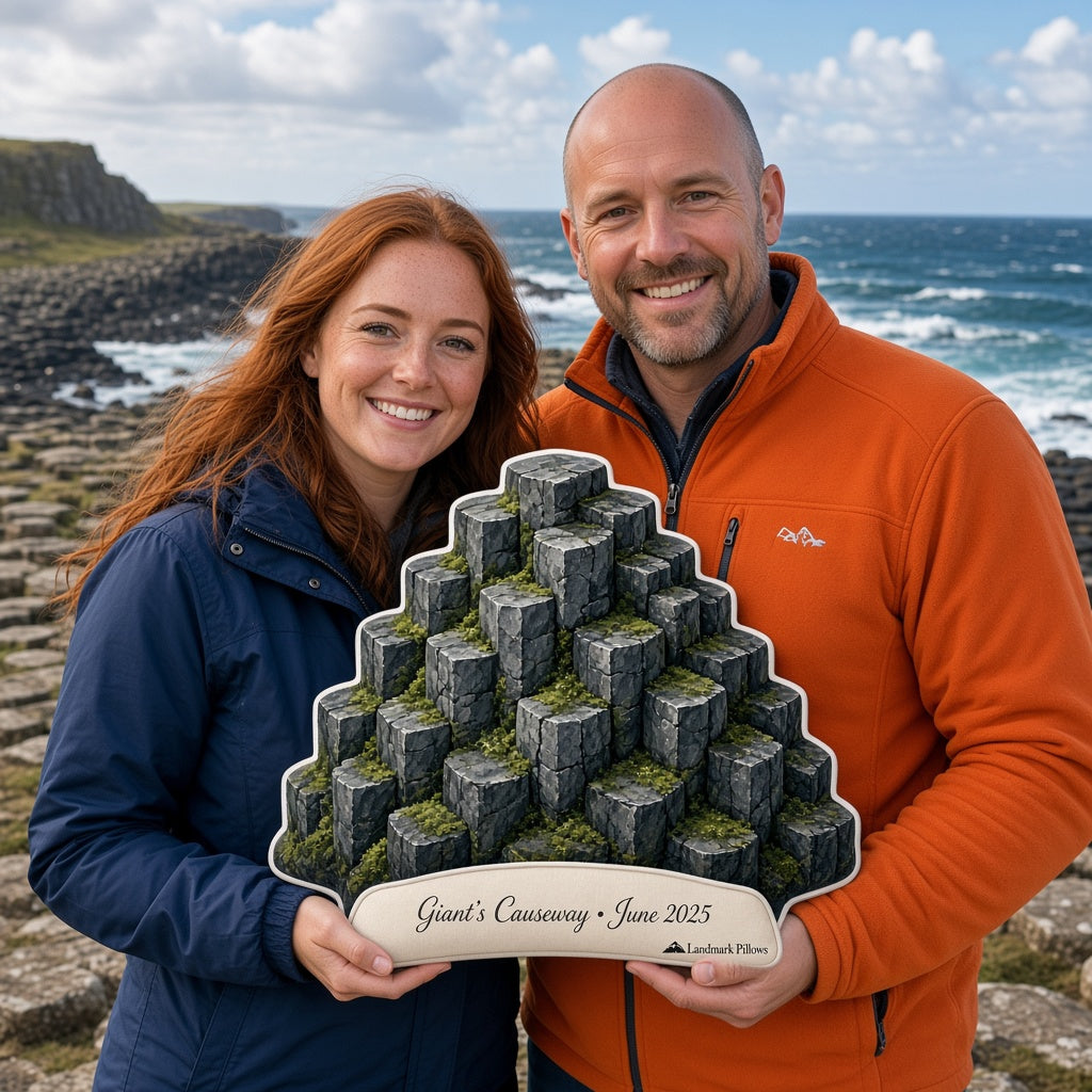 Giant's Causeway Pillow — travel couple