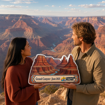 Grand Canyon Pillow with travelers
