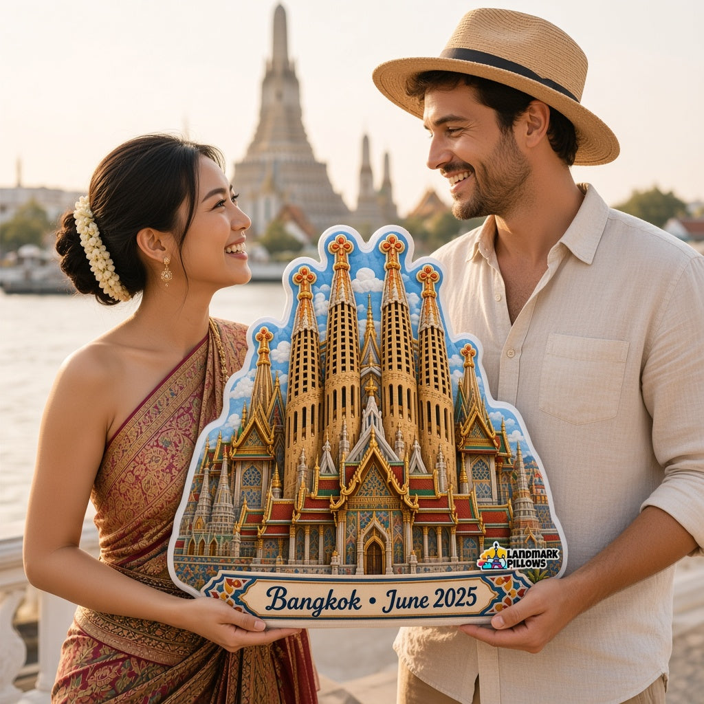 Grand Palace Pillow — travel couple