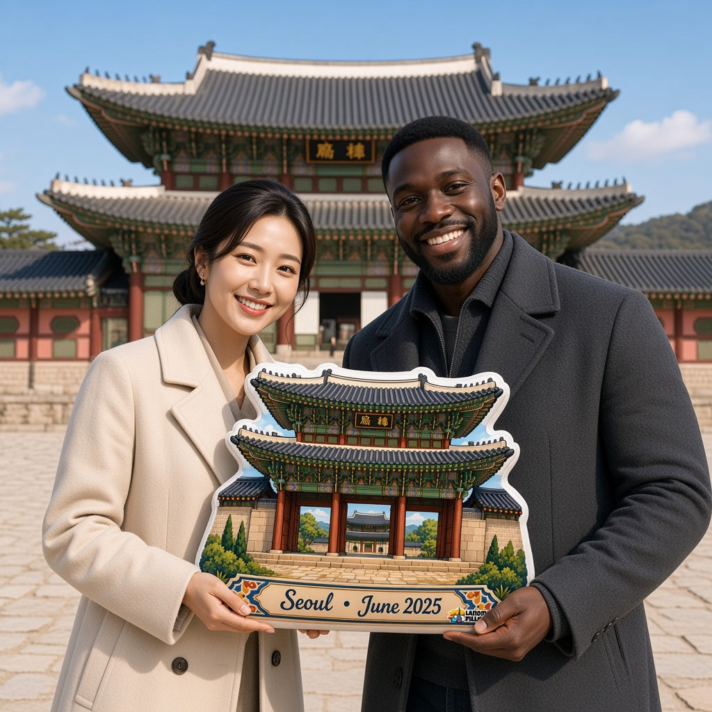 Gyeongbokgung Pillow â€” travel couple