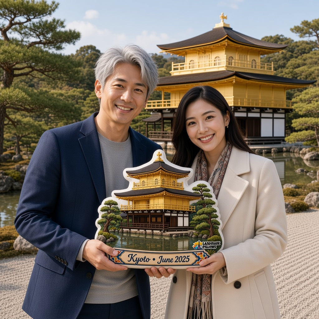 Kinkaku-ji Pillow — travel couple