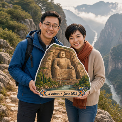 Leshan Giant Buddha Pillow â€” travel couple