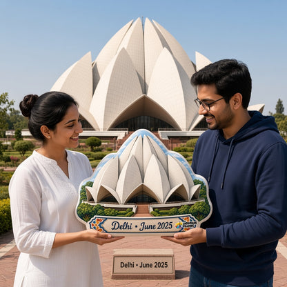 Lotus Temple Pillow — travel couple