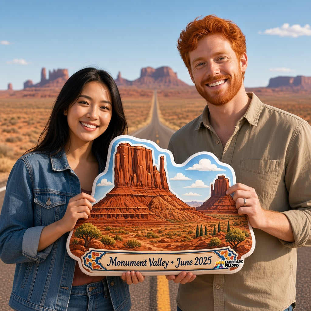 Monument Valley Pillow â€” travel couple